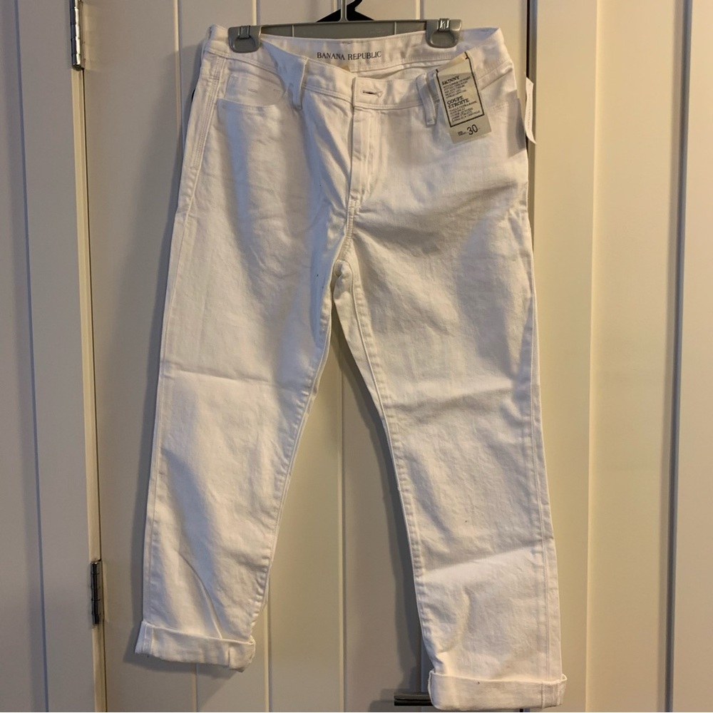 Banana Republic White Skinny Jeans